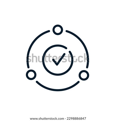 Network acceptance concept. Vector icon isolated on white background.