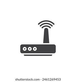 Network Access Point vector icon. filled flat sign for mobile concept and web design. Internet access point glyph icon. Wifi symbol, logo illustration. Vector graphics