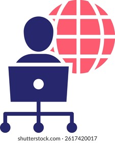 Network Administration Icon Fill Vector Illustration
