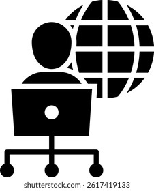 Network Administration Icon Glyph Vector Illustration