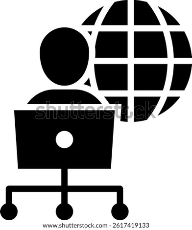Network Administration Icon Glyph Vector Illustration