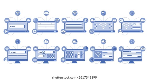 Network Administrator Illustration Set Collection