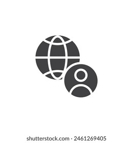 Network Administrator vector icon. filled flat sign for mobile concept and web design. Network admin glyph icon. Symbol, logo illustration. Vector graphics