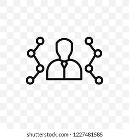 network adminstrator vector linear icon isolated on transparent background, network adminstrator transparency concept can be used for web and mobile