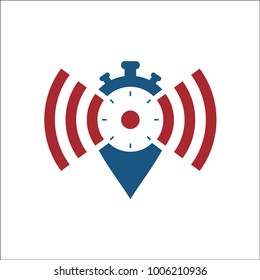 network alarm icon logo vector