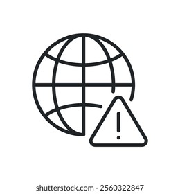 Network alert error thin line icons. Perfect pixel on transparent background - Powered by Shutterstock - Get 15% off with code: PIKWIZARD15