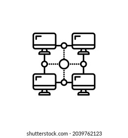 Network Architecture Icon In Vector. Logotype