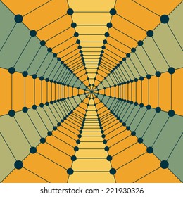 Network background. 3d technology vector illustration. Can be used for wallpaper, web page background, web banners.