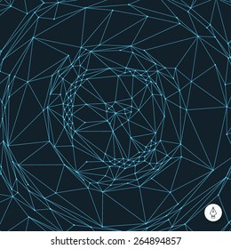 Network background. 3d technology vector illustration. Can be used for wallpaper, web page background, web banners.
