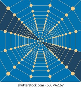 Network background. 3d technology vector illustration. Can be used for wallpaper, web page background, web banners. 