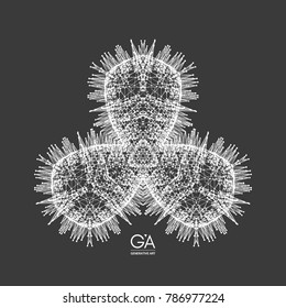 Network background. Connection structure. Wireframe polygonal vector illustration. 3d technology style. Cobweb or spider web.