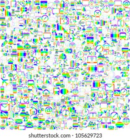 Network background icons, vector