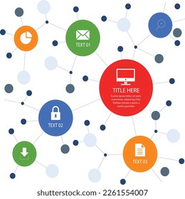 Network background with nodes and social media, communication icons . File is saved in 8 EPS version. This illustration contains a transparency