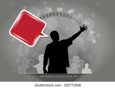 Antecedentes de la red y medios sociales, iconos de la comunicación