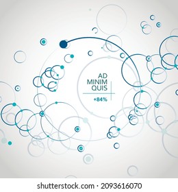 Network Background. Vector connected circles and dots. Technology and communication business design