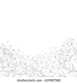 Network background-vector illustration. Point, line and circle composition,network connection. For surface,web site,cover and wallpaper