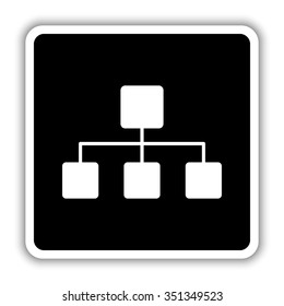 Network - black vector icon