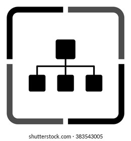 Network  - black vector icon