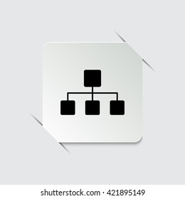 Network  - black vector icon