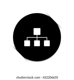 Network  - black vector icon