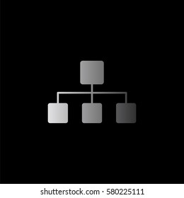 Network -  black vector icon