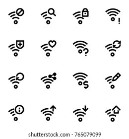 Network - Black and White Icon Set