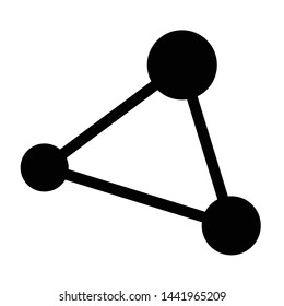 Network. Black and white isolated illustration. - Vector