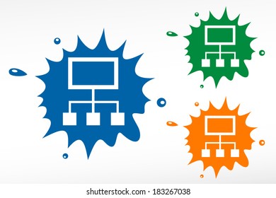 Network blot color icon