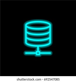 Network blue glowing neon ui ux icon. Glowing sign logo vector