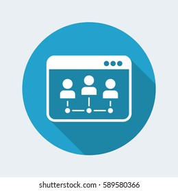 Network box - Vector flat minimal icon