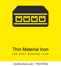 Network bright yellow material minimal icon or logo design
