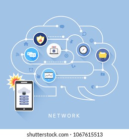 Network business illustration