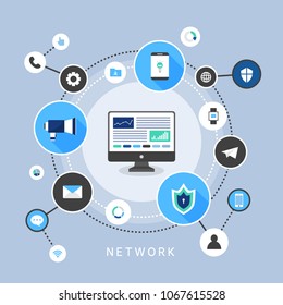 Network business illustration