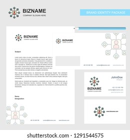 Network  Business Letterhead, Envelope and visiting Card Design vector template