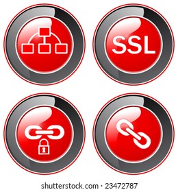 Network - button, icon-set