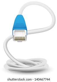 network cable with shadow vector illustration eps 8 / network cable vector / ml1413