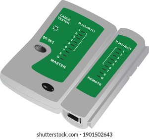 network cable tester vector illustration isolated in white back ground 