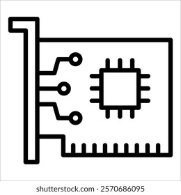 Network Card Icon Element For Design
