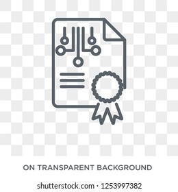 network certificate icon. Trendy flat vector network certificate icon on transparent background from Internet Security and Networking collection. High quality filled network certificate symbol use for - Powered by Shutterstock - Get 15% off with code: PIKWIZARD15