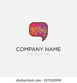 Network chat, Creative Network and computer Logo Design, technology logo, Template. 