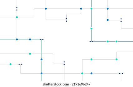 Network circuit board system connect dots and lines background template. Technology linked global digital database graphic vector