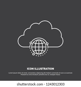 network, city, globe, hub, infrastructure Icon. Line vector symbol for UI and UX, website or mobile application