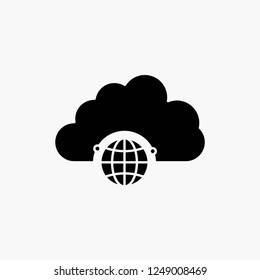 network, city, globe, hub, infrastructure Glyph Icon. Vector isolated illustration