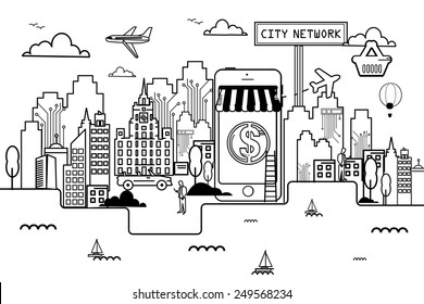 Network City On line shopping Liner