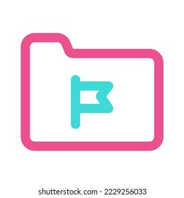Network Cloud Folder Icon Two Tone