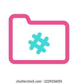 Network Cloud Folder Icon Two Tone