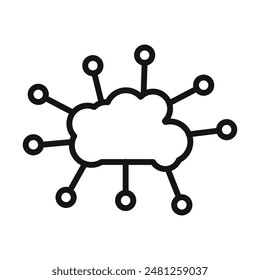 Network Cloud Icon for Enterprise IT Solutions and Cloud Networking