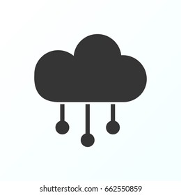 Network cloud  icon illustration isolated vector sign symbol