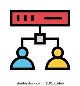 network color line icon