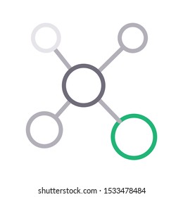 network color line vector icon